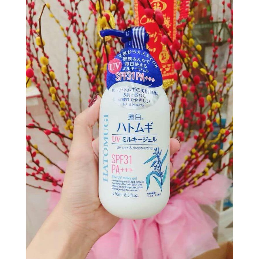 Sữa dưỡng thể chống nắng Hatomugi UV Milky Gel 250ml