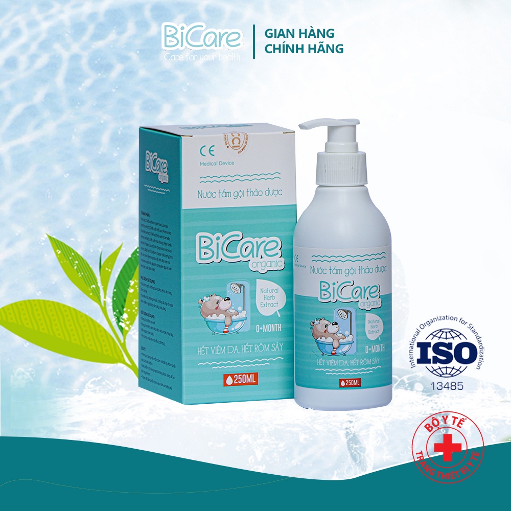 Nước Tắm Gội thảo dược Thảo Dược BICARE ORGANIC cho trẻ sơ sinh Giúp Ngăn Ngừa Và Bảo Vệ Da