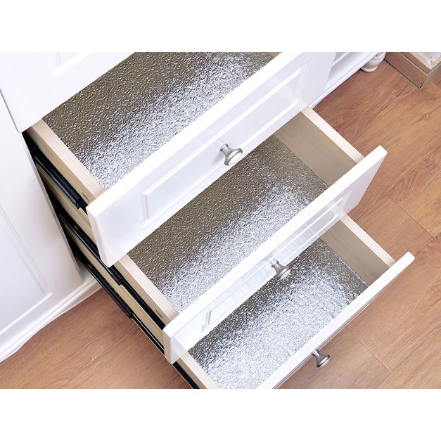 Giấy dán bếp tráng bạc cách nhiệt  - CUộn giấy bạc cách nhiệt dán bếp
