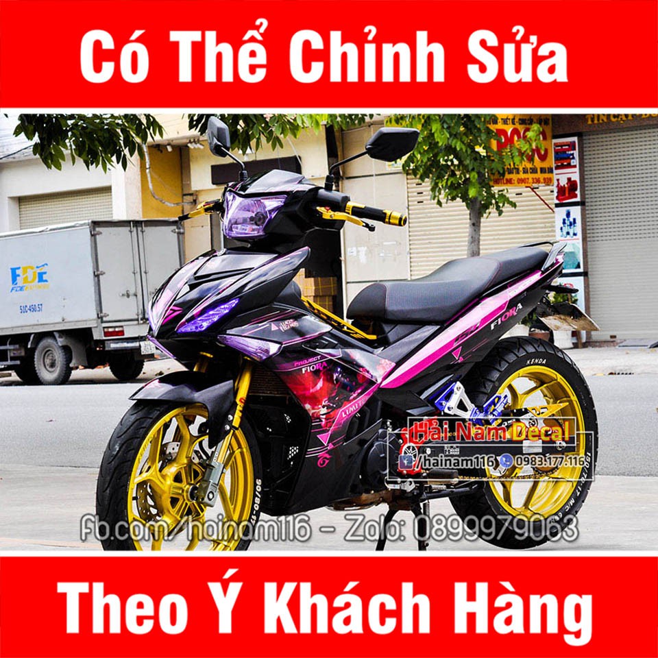 Tem Trùm Exciter 150 Tím Đen Fiora