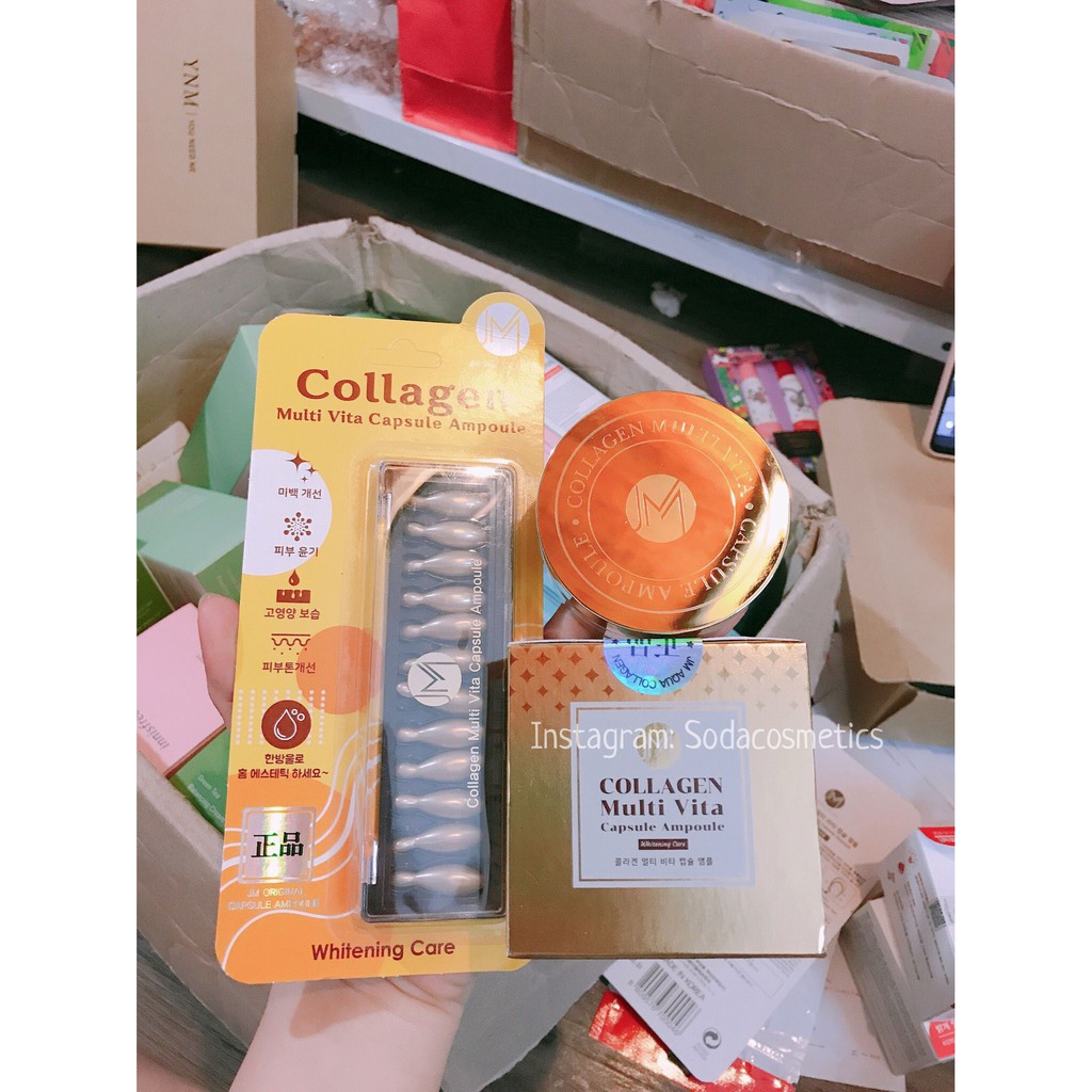 Viên bôi đẹp da collagen tươi ammud Hàn Quốc hộp 38v