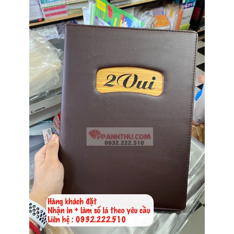 BÌA MENU DA 20 LÁ A4 CAO CẤP -300