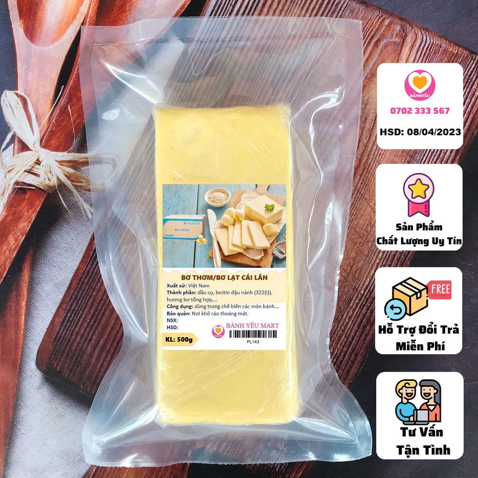 Bơ Thơm/ Bơ Lạt/ Margarine Cái Lân 1kg, bơ làm bánh thơm ngon - PL143A