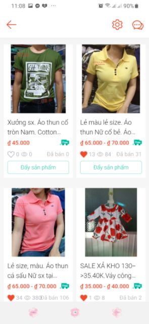 Áo phông NAM cotton, thun có cổ tay ngắn TOM.MY unisex dễ phối đồ