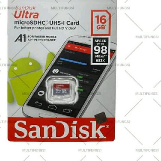 Bộ Chuyển Đổi Sandisk Ultra Microsd 16gb 98mb / S Uhs-I A1 Microsdhc