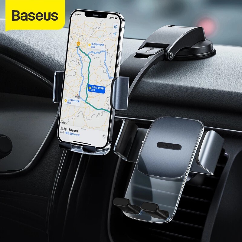 Giá đỡ dạng kẹp Baseus điều khiển dễ dàng hỗ trợ màn hình ngang gắn trên xe hơi cho điện thoại 4.7 – 6.7 inch | WebRaoVat - webraovat.net.vn