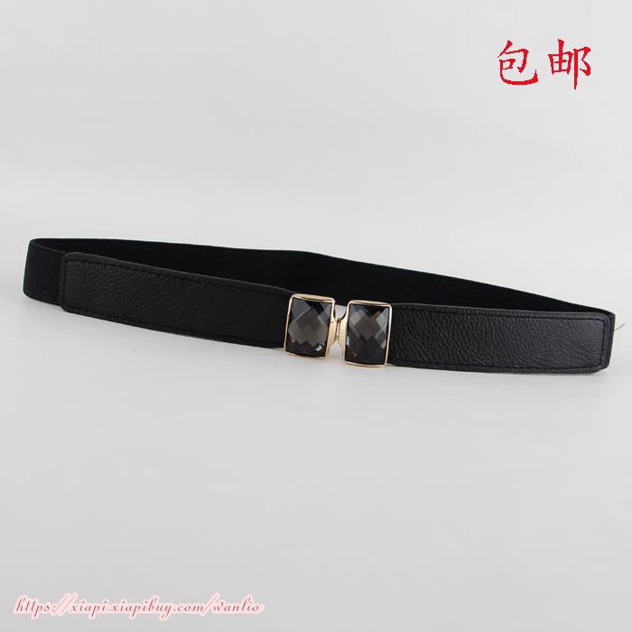 Thắt lưng co giãn đính đá thiết kế đơn giản thời trang cho nữ