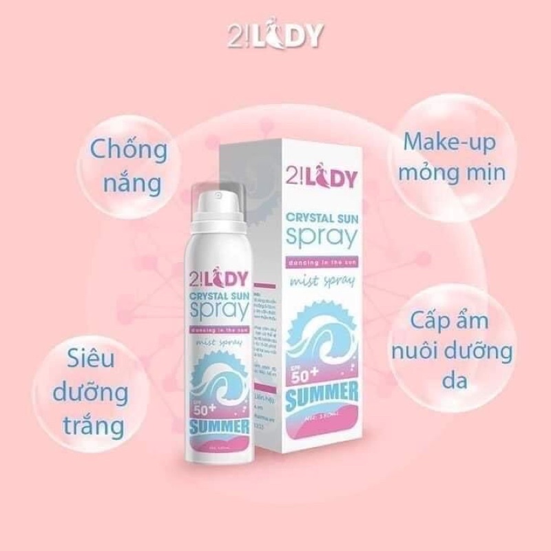 Xịt dưỡng trắng chống nắng 2 lady Magic Skin