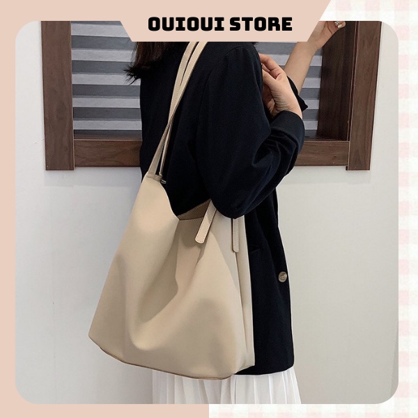 Túi xách nữ công sở đeo vai đẹp cao cấp kèm túi mini bên trong để vừa A4 tote da PU