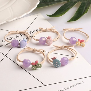 Thun cột tóc mặt hình trái cây đáng yêu cho bé