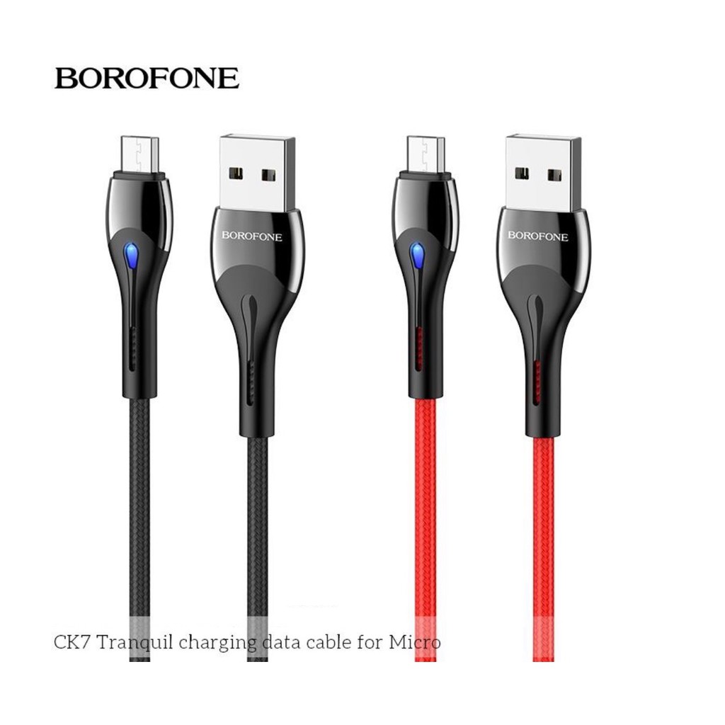 Cáp Sạc MICRO USB Borofone CK7 Dài 1M Dây Dù Cho Android - BH 12 Tháng 1 đổi 1 (MÀU SẮC NGẪU NHIÊN) - Hưng Long PC