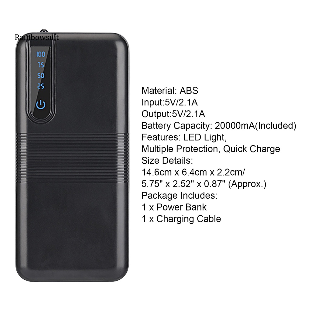 Sạc Dự Phòng Mini Có Màn Hình LED Hiển Thị Dùng Ngoài Trời