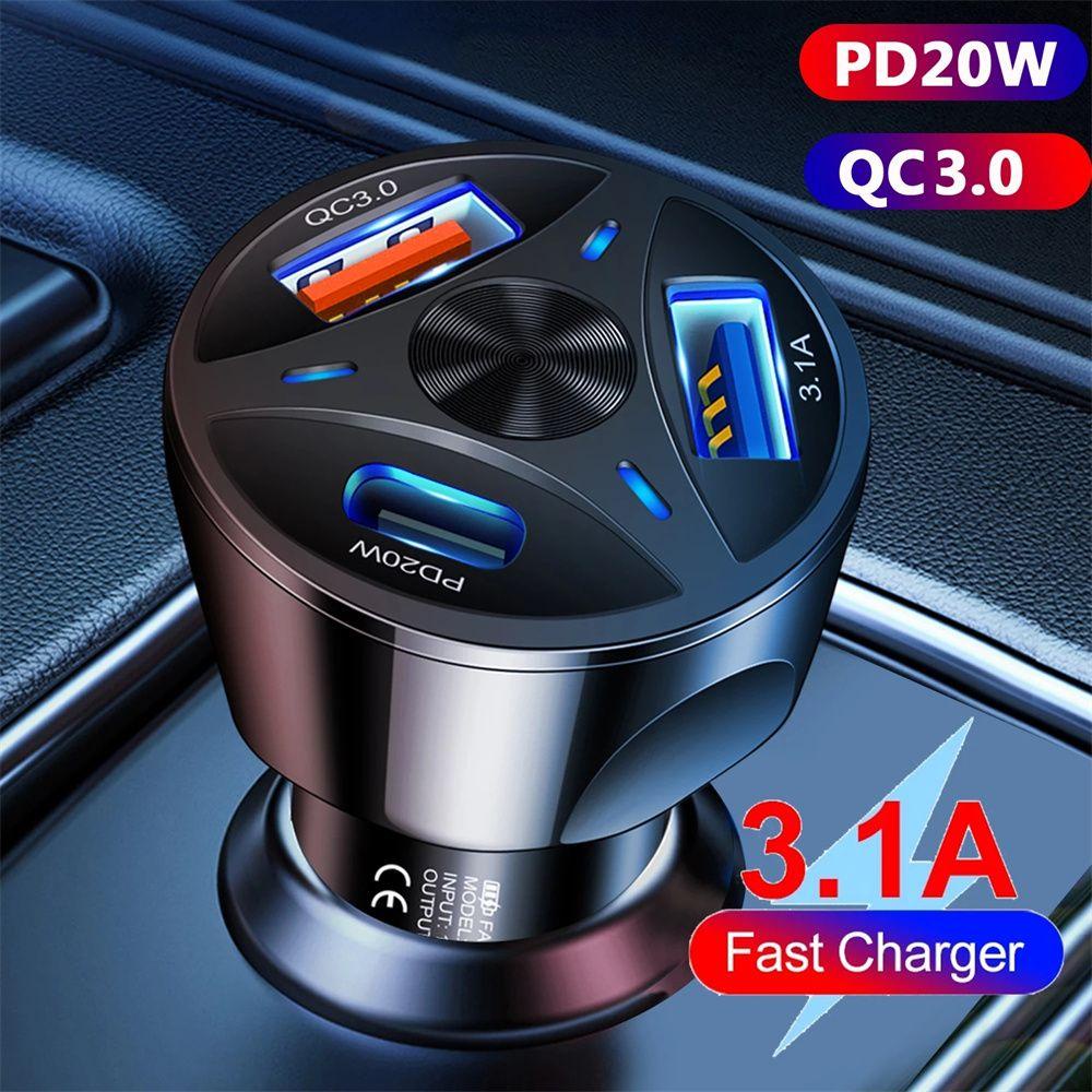 MYRONGVN Bộ Sạc Ô Tô Đa Năng USB QC3.0 Sạc Nhanh