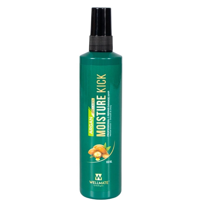 Xịt dưỡng phục hồi tóc Wellmate Moisture Kick Argan Collagen 160ml