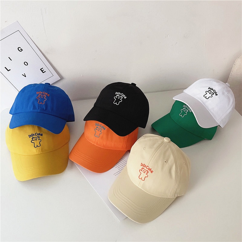 Mũ Lưỡi Trai Chống Nắng Nhanh Khô Thêu Hình Gấu Hoạt Hình Dễ Thương Cho Bé