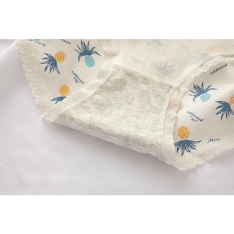 Quần Lót Nữ Cotton Mỏng Họa Tiết MISS PINEAPPLE Ngang Eo  Hàng Loại Đẹp.