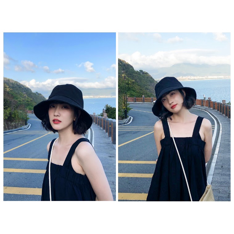 Mũ nón bucket trơn Unisex phong cách Hàn Quốc
