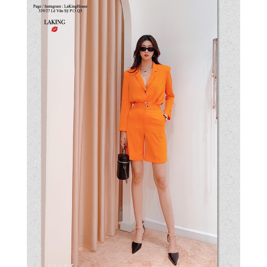 Áo Vest Nữ Màu Cam Tay Dài LAKING HOUSE | BigBuy360 - bigbuy360.vn