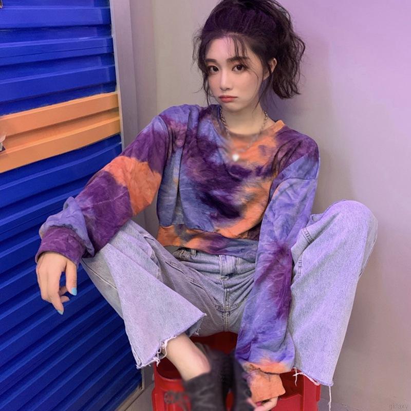 Áo Sweater Dáng Lửng Tay Dài Màu Sắc Thời Trang Cho Nữ | BigBuy360 - bigbuy360.vn