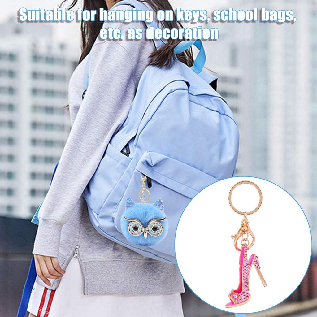 Móc Khóa Hình Giày Cao Gót Đính Đá Thời Trang Phong Cách