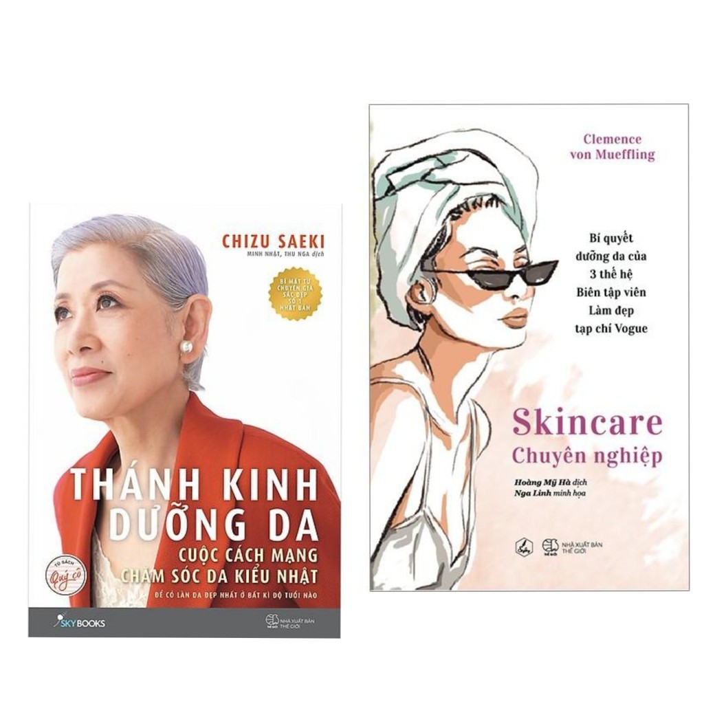 Sách - Combo 2 Cuốn Dưỡng Da Số 1: Skincare Chuyên Nghiệp + Thánh Kinh Dưỡng Da