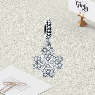 Charm treo cỏ 4 lá đính đá