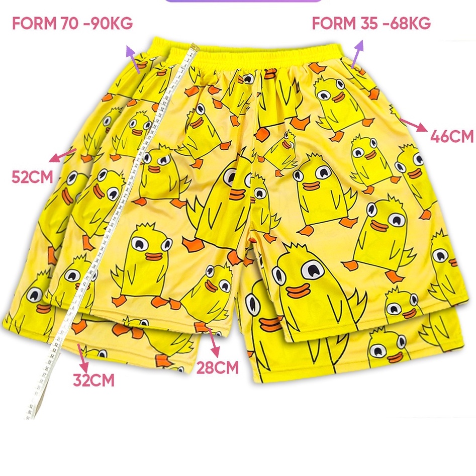 Quần Đùi Hoạt Hình Hoạ Tiết Chim Vàng Siêu Hot