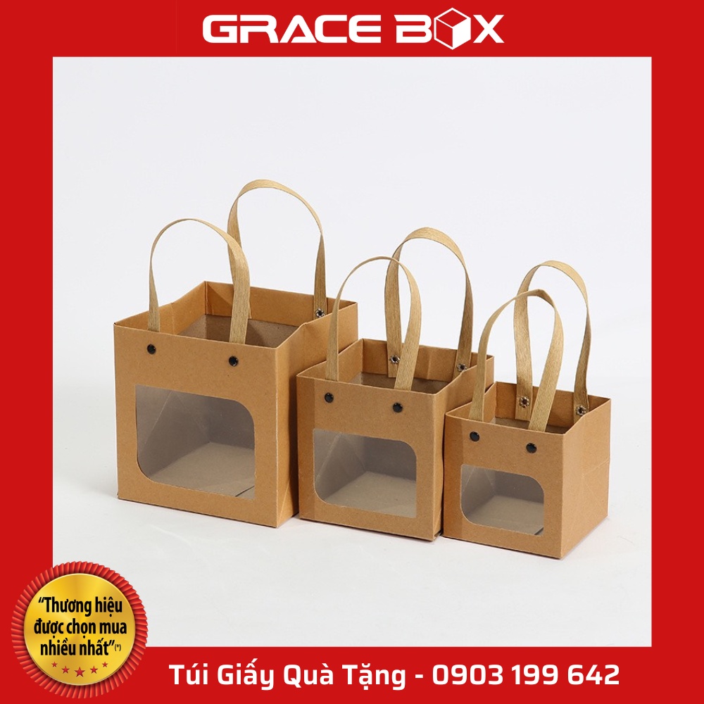 (Giá Sỉ) Túi Giấy Quà Tặng Mini Sow Window Xinh Xắn - Siêu Thị Bao Bì Grace Box