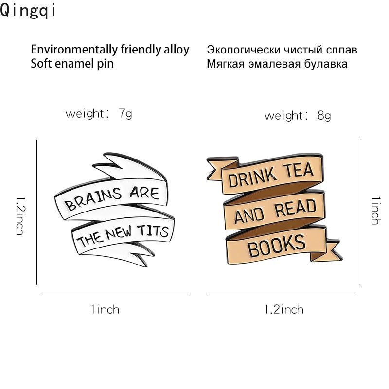 Ghim cài áo MISS ZOE thiết kế khắc chữ kiểu dáng độc đáo