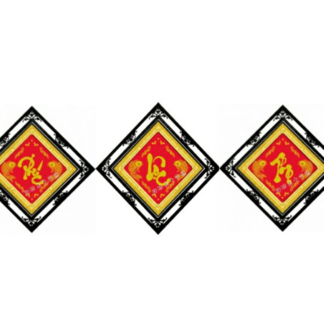 Tranh thêu phúc lộc thọ