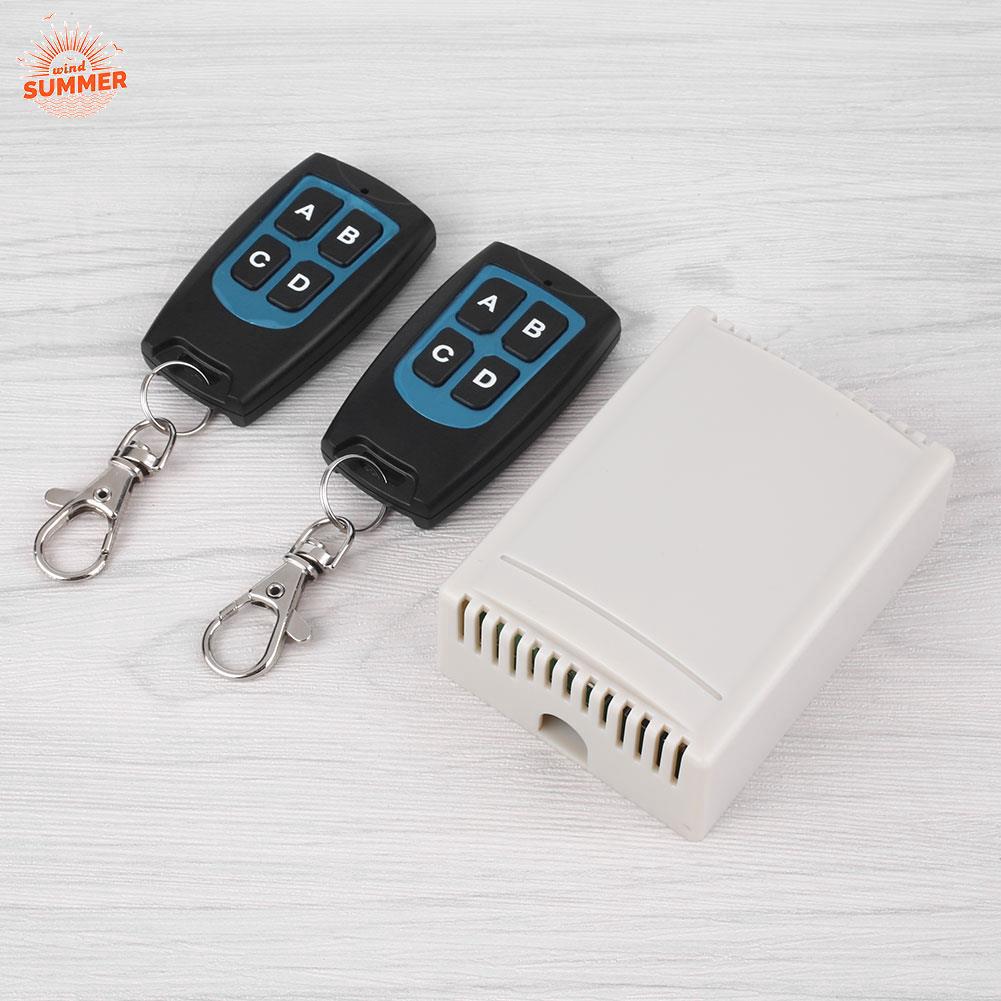 12V 4CH 100M Wireless Remote Control Relay Switch 2 Transceiver +Receiver
