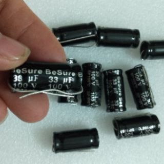 Tụ loa 2 đầu 33uf 100v combo 10 cái