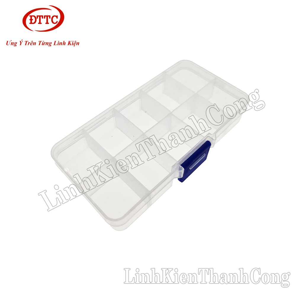 Hộp đựng linh kiện điện tử 10 Ngăn 129x66x22mm