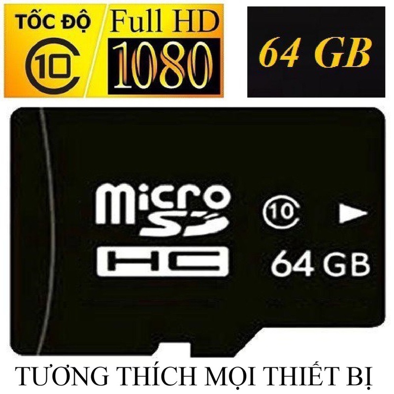 Thẻ nhớ Micro SD TF Flash 32GB 64GB Class 10 chất lượng cao