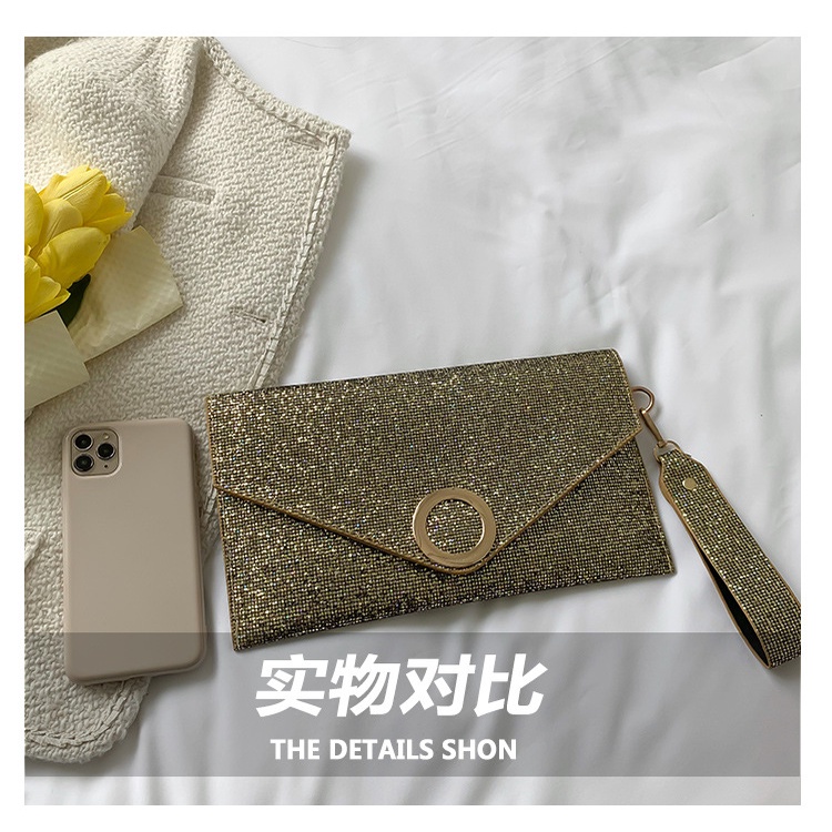 Túi Xách Cầm Tay Đính Kim Sa Thời Trang Hàn Quốc 2022 Cho Nữ