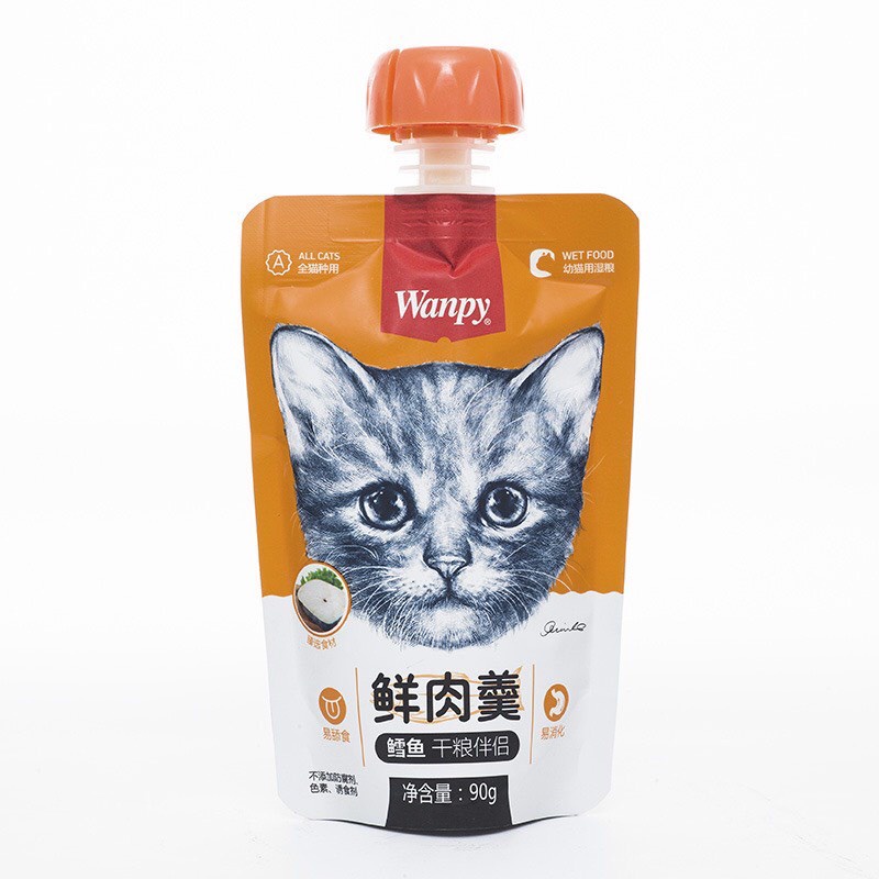 Súp thưởng WANPY cho mèo 90gr có nắp vặn