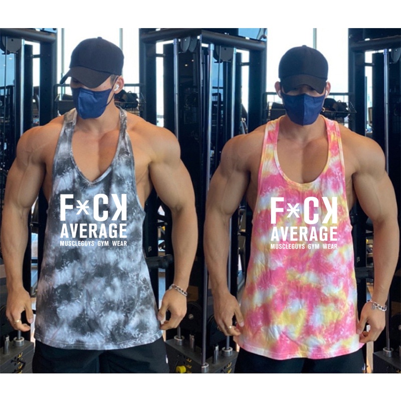 Áo Thun Ba Lỗ Họa Tiết Rằn Ri Phối Lưới Thoáng Khí Cho Nam Tập Thể Thao