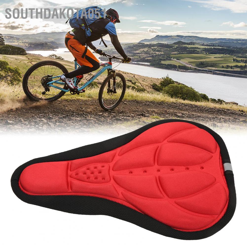 Southdakota051 Bike Seat Cover Soft Breathable Durable Sponge Easy Installation Comfortable Concavo Convex Design Cushion