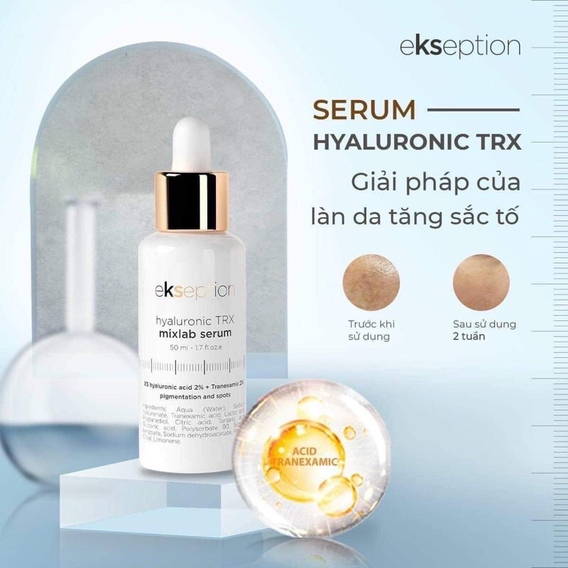 SERUM GIẢM NÁM SẠM TÀN NHANG TRX HYALURONIC EKSEPTION và SERUM GIẢM MỤN NIACIN