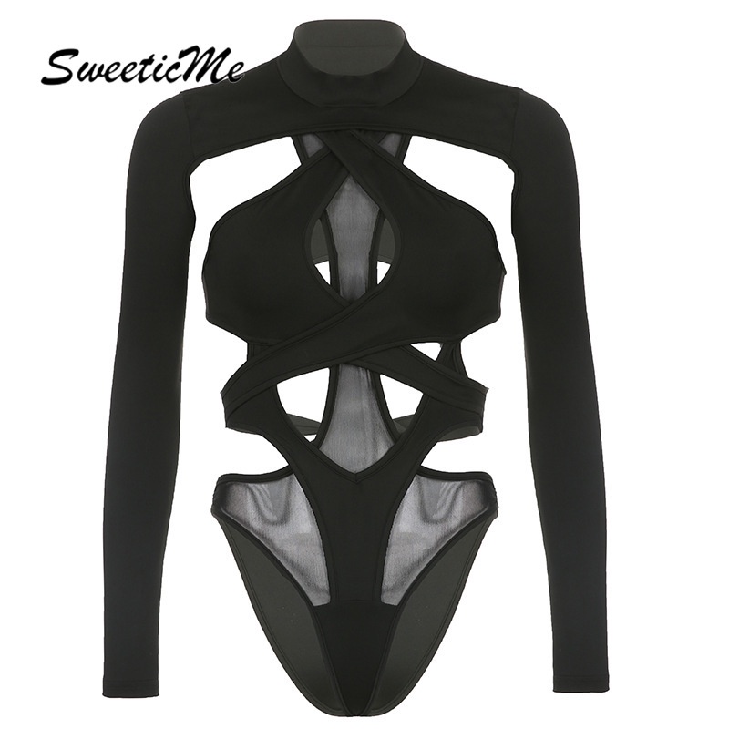 Bodysuit Thiết Kế Không Đồng Đều Mới Thời Trang Cho Nữ