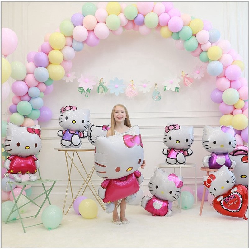 BÓNG NHÔM KITTY TO 1M, BÓNG KIẾNG MÈO HELLO KITTY SIZE TO, BÓNG TRÁNG NHÔM HÌNH KITTY