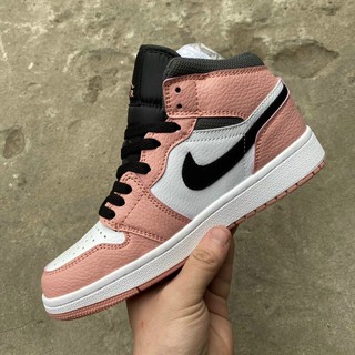 [Full box] giày Jordan hồng phấn đen cao cổ mới