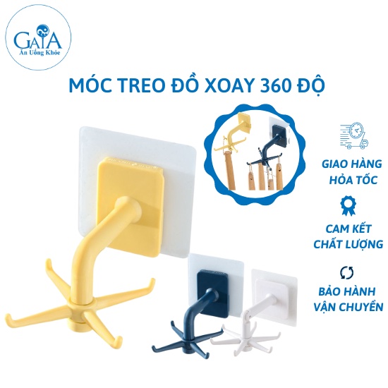 Nowship - Móc Treo Đồ Dán Tường Xoay 360 Độ Tiện Lợi Dùng Cho Nhà Bếp Nhà Tắm