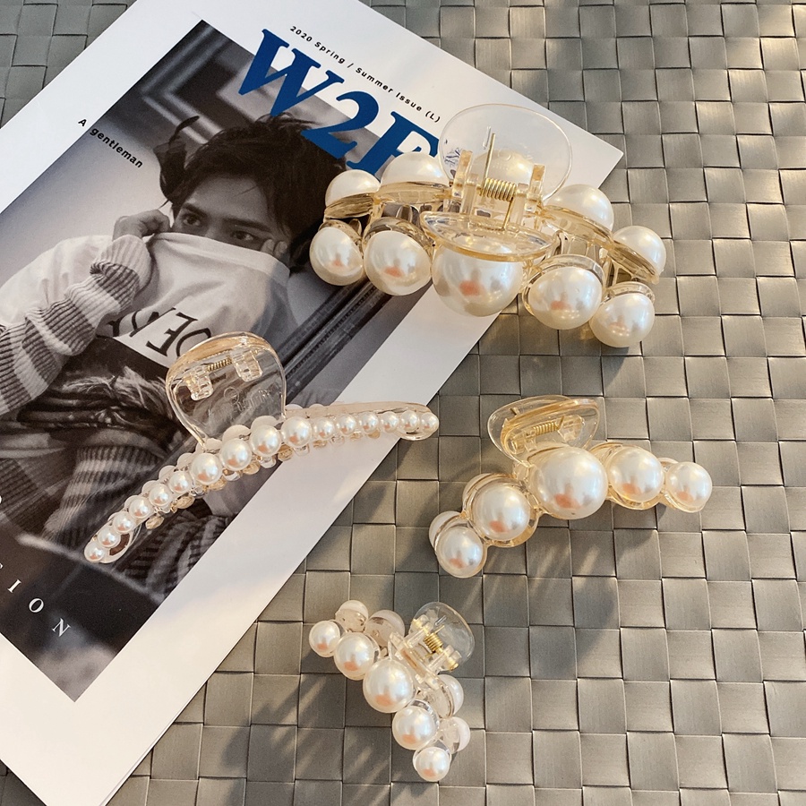 Kẹp Tóc Đính Ngọc Trai Phong Cách Retro Thanh Lịch Cho Nữ