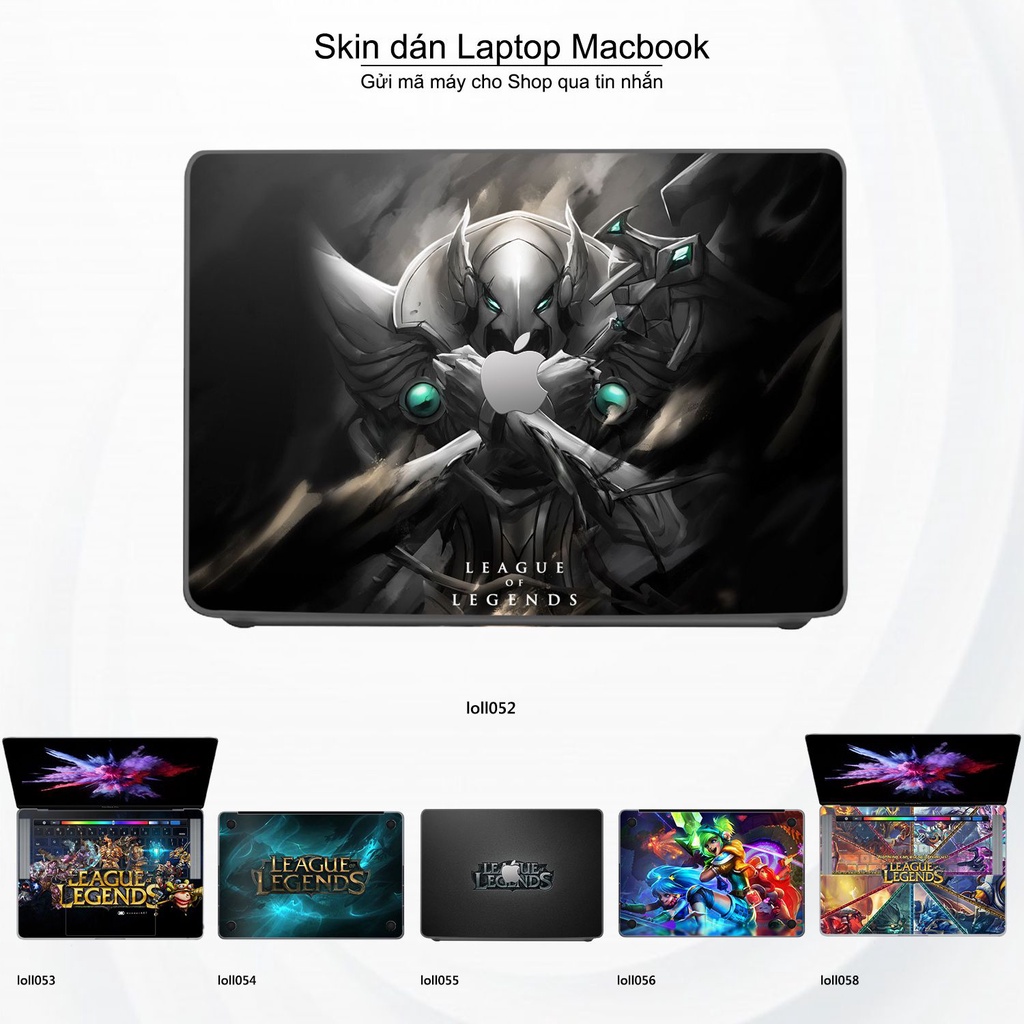 Skin dán Macbook mẫu Liên Minh Huyền Thoại (đã cắt sẵn, inbox mã máy cho shop)