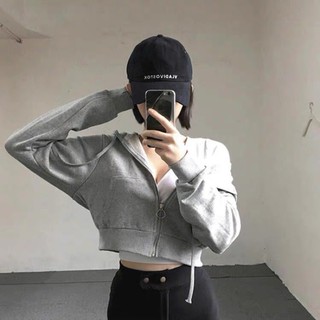 Áo khoác croptop trơn Ulzzang