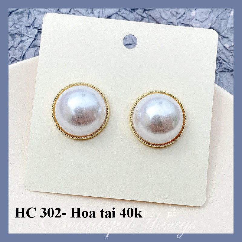 Phụ kiện cưới, hoa tai cô dâu siêu xinh(HC 308-302)