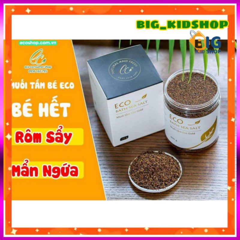 [COMBO SIÊU RẺ] 3 MUỐI TẮM BÉ ECOGOLD 400G TẶNG 1 MUỐI ECO 200G- DÙNG CHO TRẺ TỪ SƠ SINH, GIẢM NHANH RÔM SẢY,