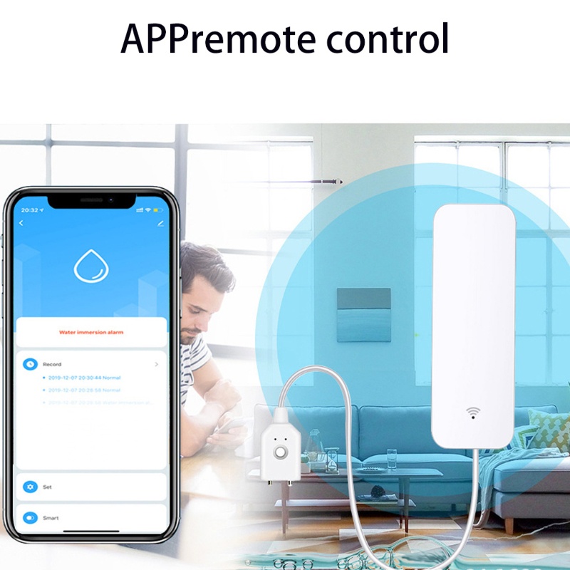 Thiết Bị Cảm Biến Rò Rỉ Nước Wifi Thông Minh Cho Nhà Bếp / Phòng Tắm