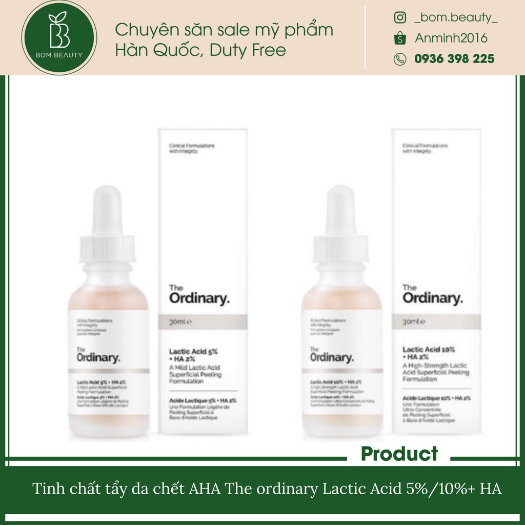 (thanh lý) Tinh chất AHA The ordinary Lactic Acid 5%/10%+ HA | BigBuy360 - bigbuy360.vn